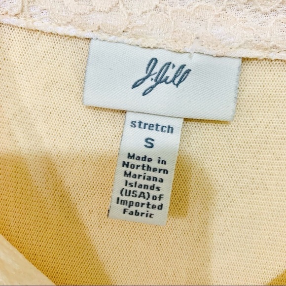 J. JILL cream eyelet lace blouson blouse long sleeves women’s size S - Picture 7 of 8